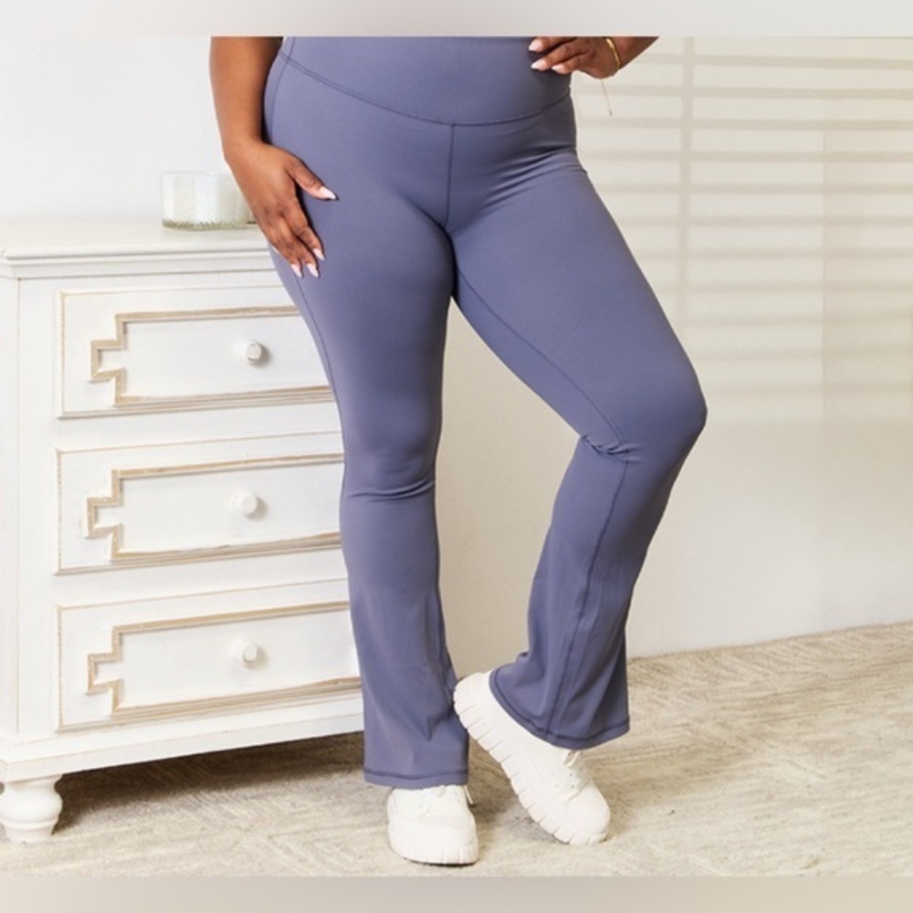 Wide Waistband Bootcut Sports Pants
